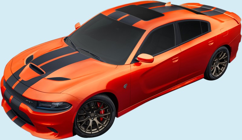 2015-17 Dodge Charger Hellcat Dual Stripe Decal Kit with Sunroof